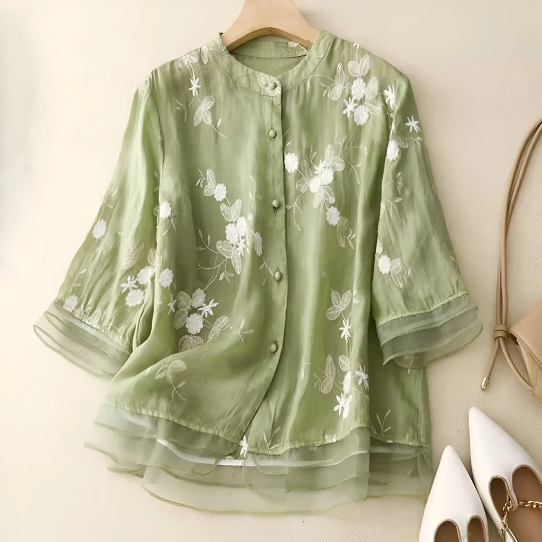Embroidered Cotton Top
