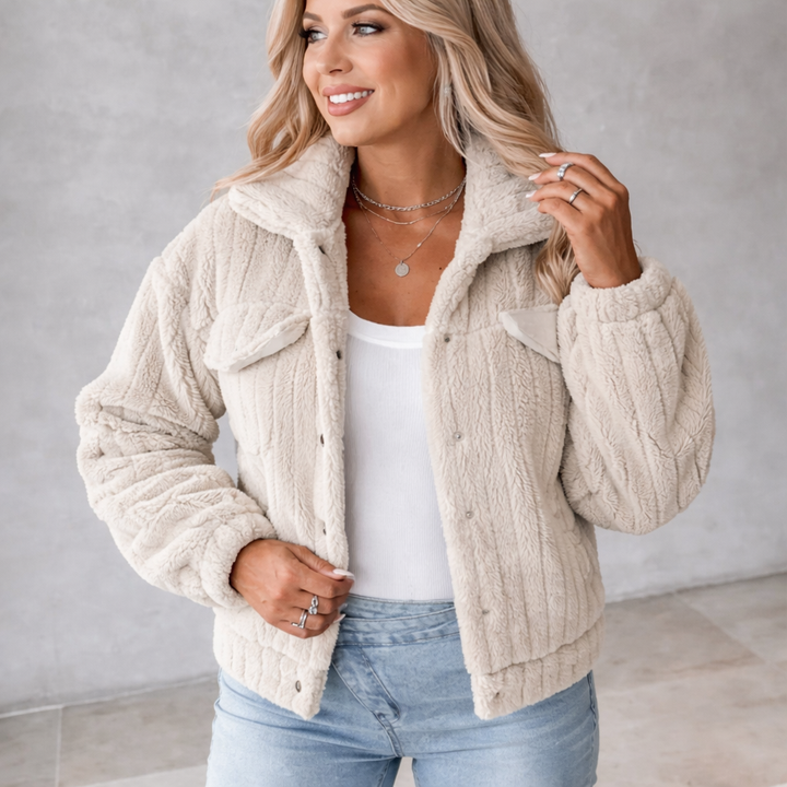 Florienne™ Fuzzy Single-Breasted Coat
