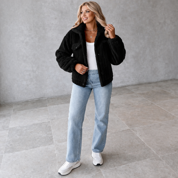 Florienne™ Fuzzy Single-Breasted Coat