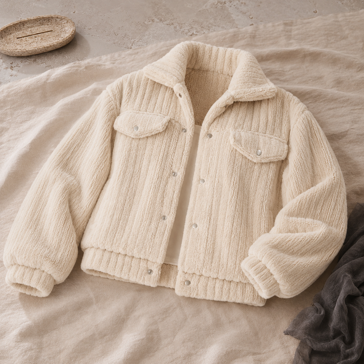 Florienne™ Fuzzy Single-Breasted Coat