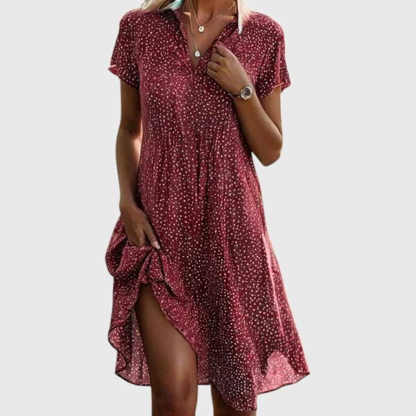Marina - Short Sleeve Midi Dress