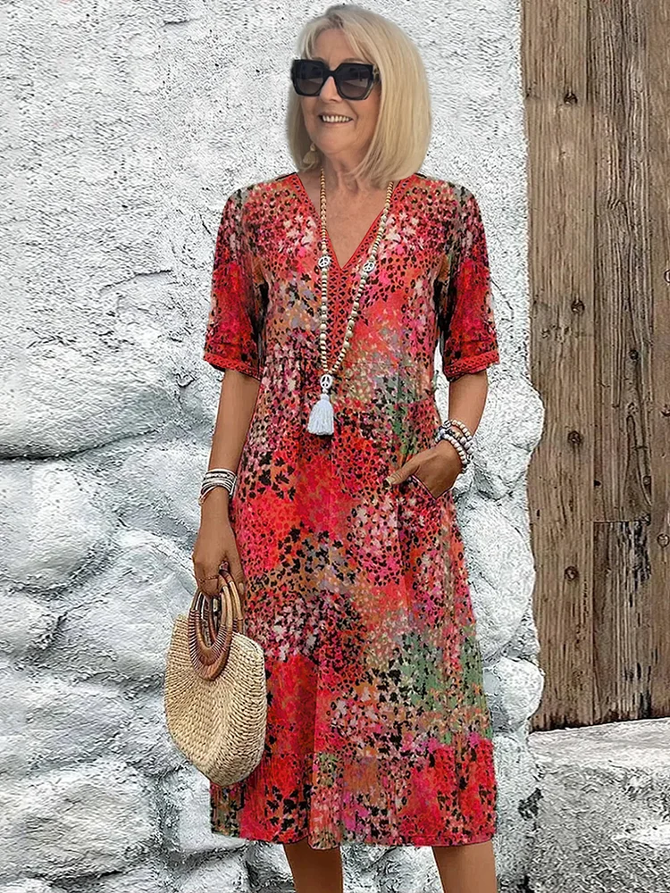 Andrea™ Vibrant Midi Dress