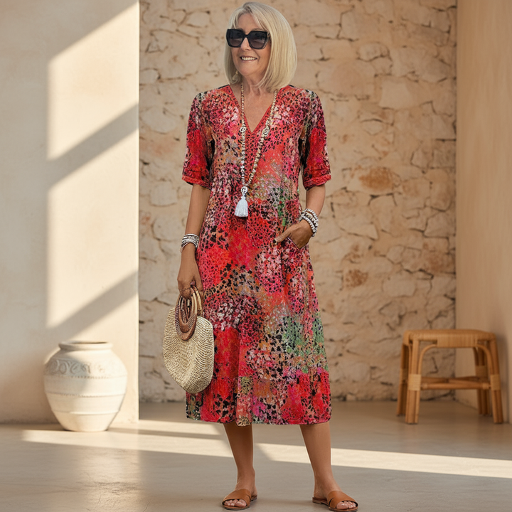 Andrea™ Vibrant Midi Dress
